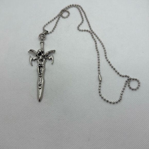 NWOT Cross with skeleton necklace - Picture 1 of 5
